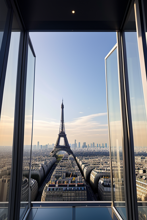 , Skyscraper, Modern Architecture, morning, in Paris