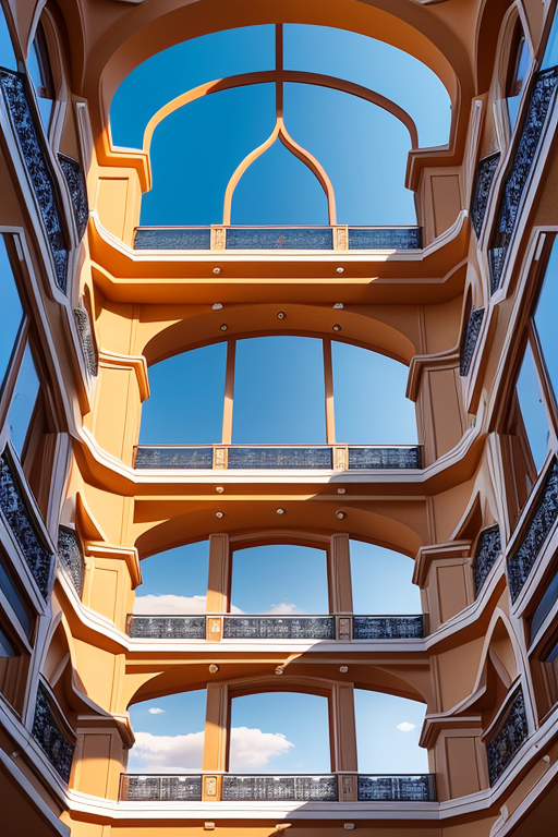 edificio de 5 pisos con ventanas grandes y un ingeniero mirandola

