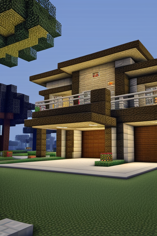 Create a Garage in minecraft in the biome of savannah, designed by Frank Lloyd Wright, Bauhaus Architecture, night time