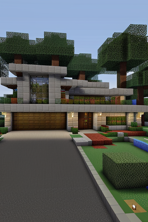 Create a Garage in minecraft in the biome of savannah, designed by Frank Lloyd Wright, Bauhaus Architecture, night time