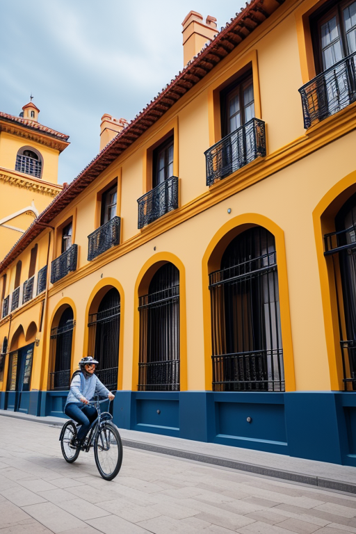 toreto picando una bicicleta
