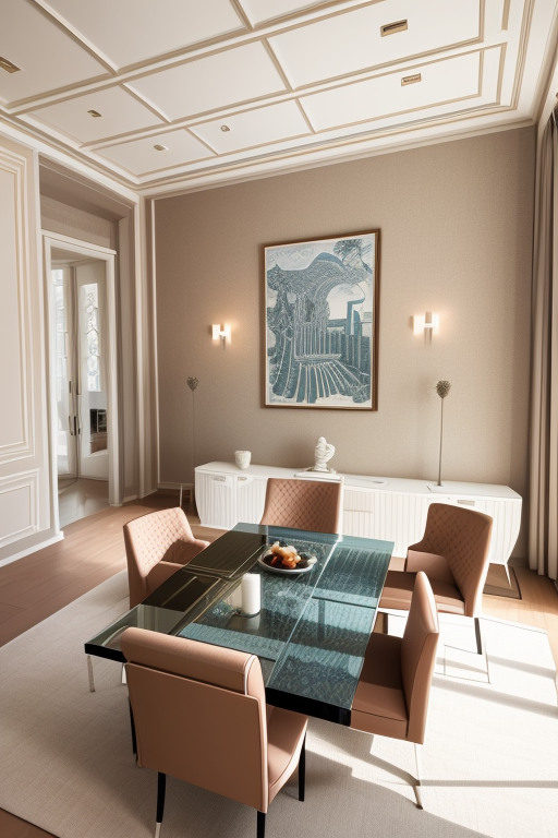 Dining room designed by Norman Foster, Modern Architecture, Villa