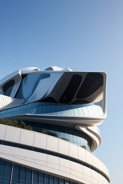 designed by Zaha Hadid, Building, Modern Architecture, afternoon