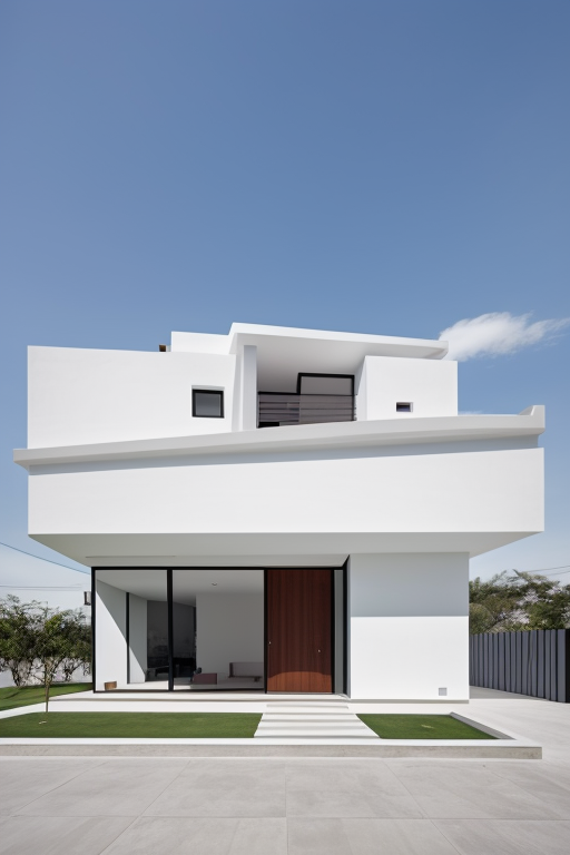 modern house in mexico featuring materials such as steel, stone, and wood, with white walls.
