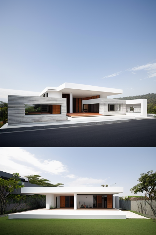 modern house in mexico featuring materials such as steel, stone, and wood, with white walls.