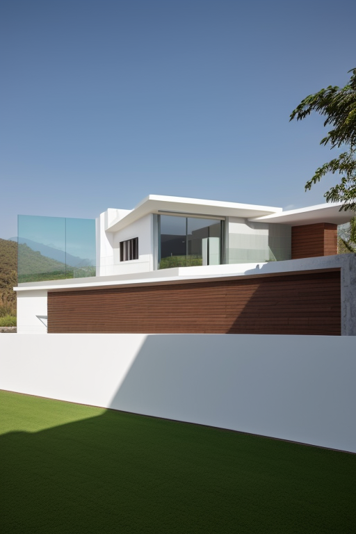 modern house in mexico featuring materials such as steel, stone, and wood, with white walls.