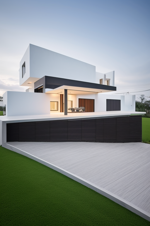 modern house in mexico featuring materials such as steel, stone, and wood, with white walls.