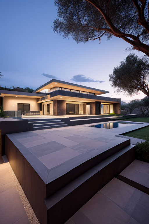modern house in San Miguel de Allende featuring materials such as steel, stone, and wood