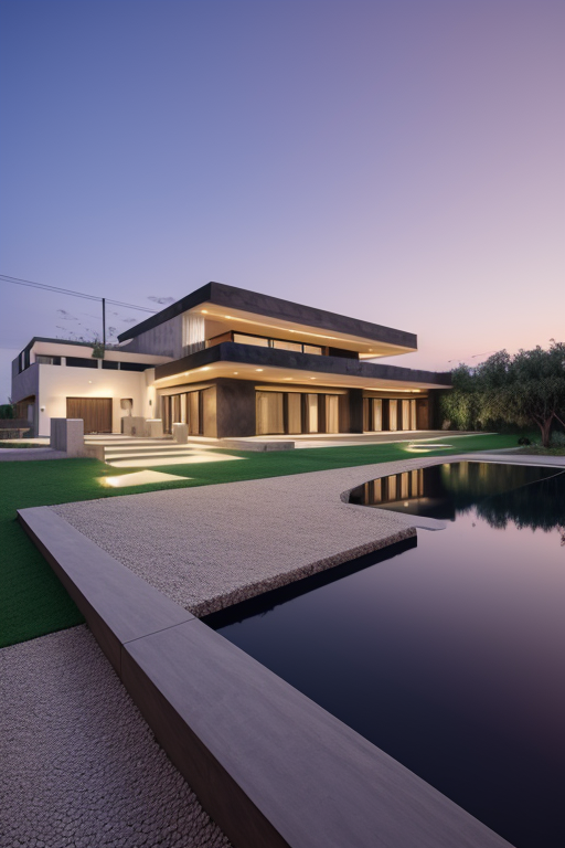 modern house in San Miguel de Allende featuring materials such as steel, stone, and wood