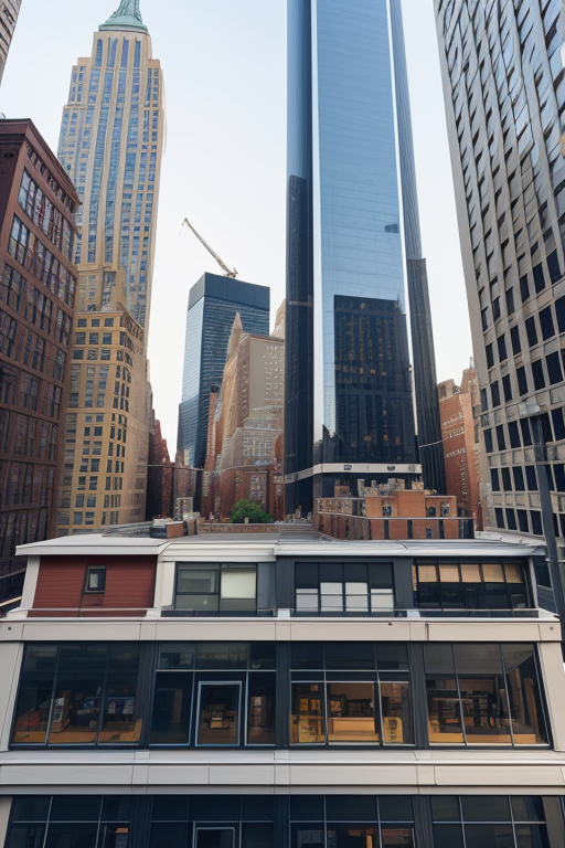OpenShop, Building, Modern Architecture, morning, in New York