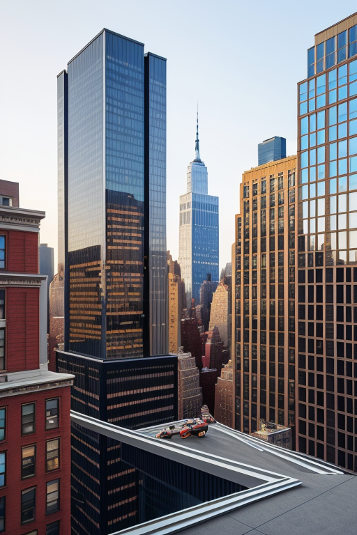 OpenShop, Building, Modern Architecture, morning, in New York