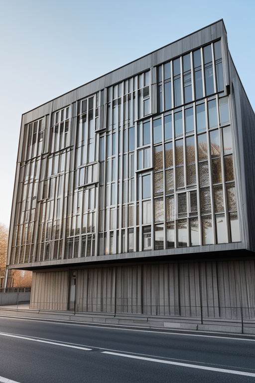 designed by Le Corbusier, Bauhaus Architecture, morning, in Berlin