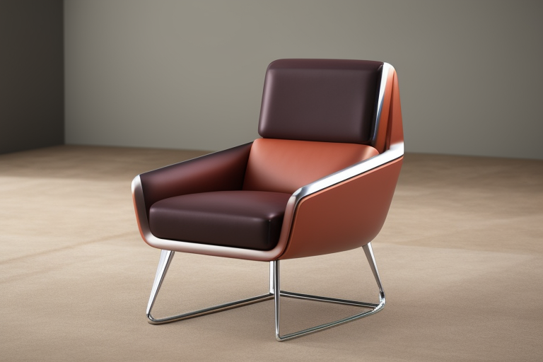 Chair made from polished chrome steel 