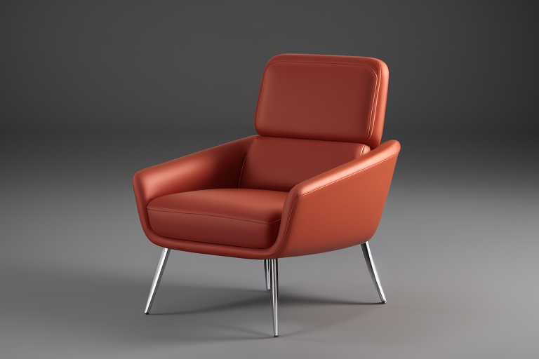 Chair made from polished chrome steel 