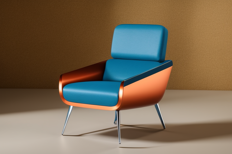 Chair made from polished chrome steel 