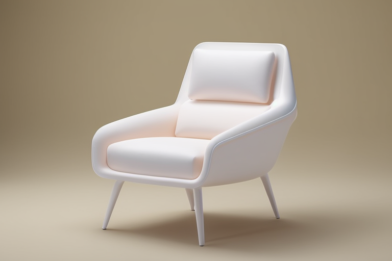 inflatable white chair, made from plastic, balloon