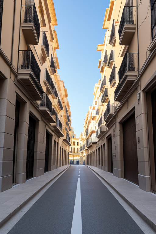 Garage, designed by Renzo Piano, Neofuturist Architecture, afternoon, in Barcelona