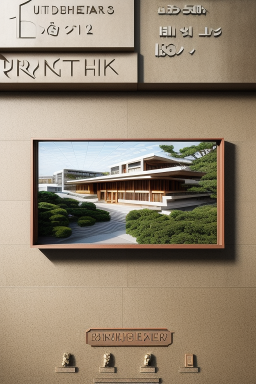 designed by Frank Lloyd Wright, Japanese architecture, afternoon, in Paris