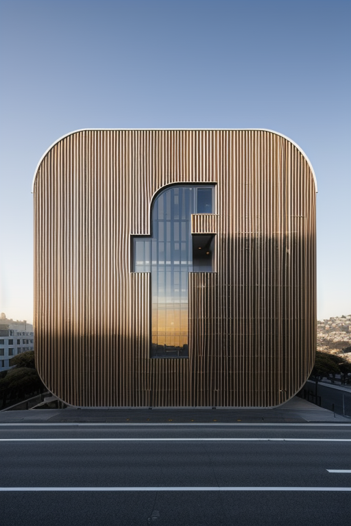Office, designed by Renzo Piano, Bauhaus Architecture, morning, in San Francisco