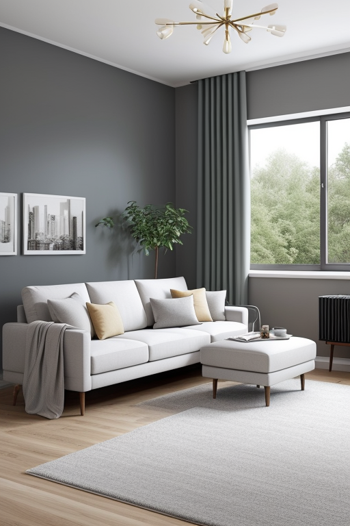 Contemporary style living room, clean lines, minimalist aesthetic, functionality, open uncluttered spaces, neutral colour palette