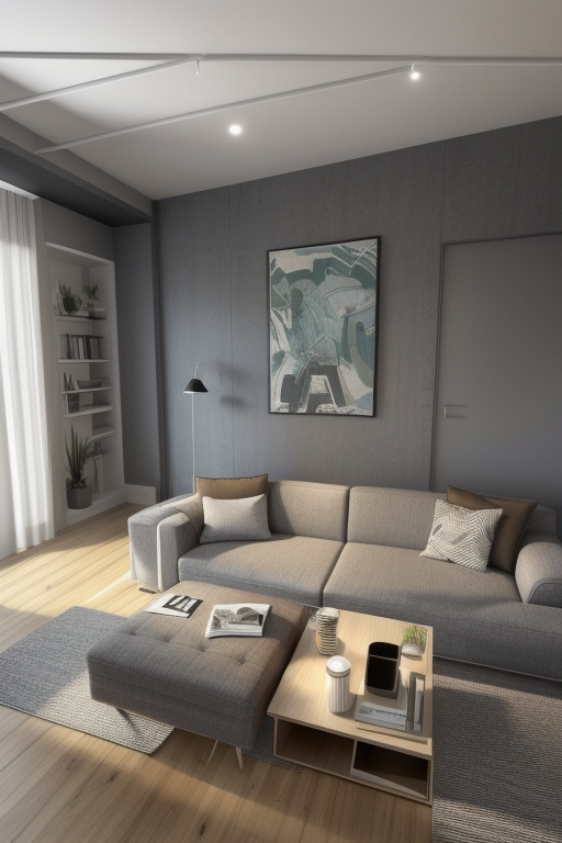 Living Room, Minimalist, Mid Century