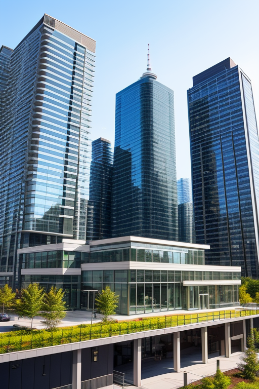 Office, Modern Architecture, in the morning, in Toronto, in New York