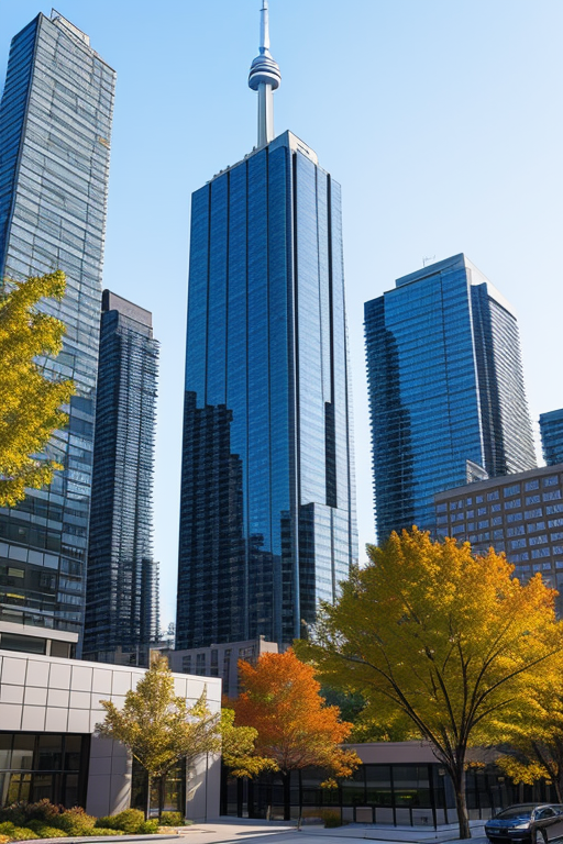 Office, Modern Architecture, in the morning, in Toronto, in New York
