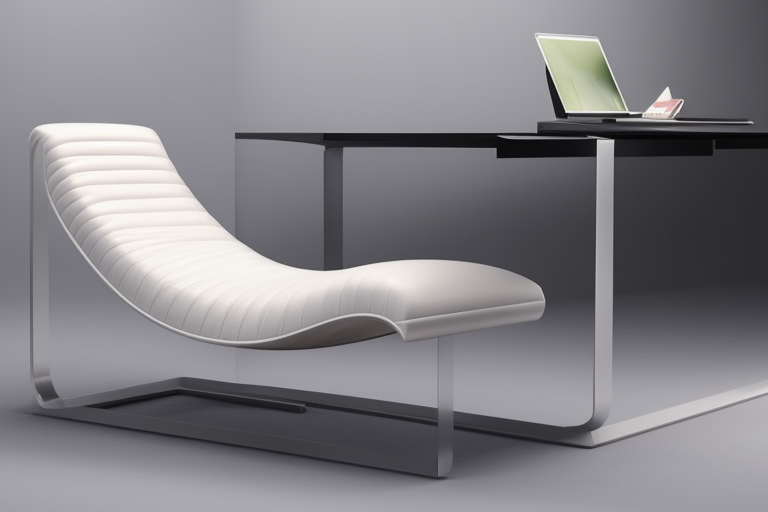 Chair designed by zaha hadid, white, steel and leather
