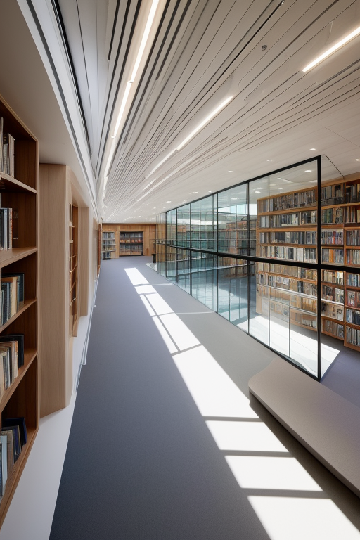 University, Hospital, designed by Rem Koolhas, Modern Architecture, in the afternoon, Library, designed by Louis Kahn