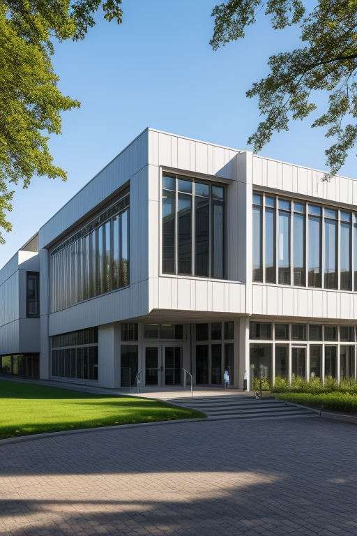 University, designed by Alvar Aalto, Modern Architecture, in the afternoon, in Berlin