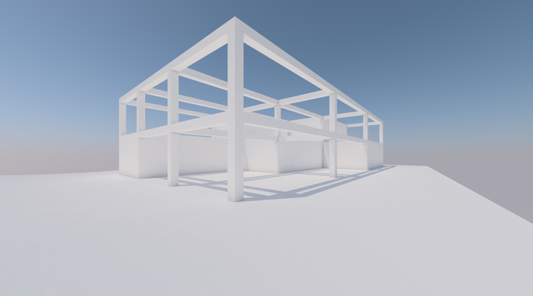 Villa, designed by Philip Johnson, Bauhaus Architecture, at sunset, in the ocean, on Mars