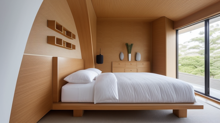 Mansion, designed by Zaha Hadid, Japandi architecture, in the morning, in Tokyo, Japanese architecture