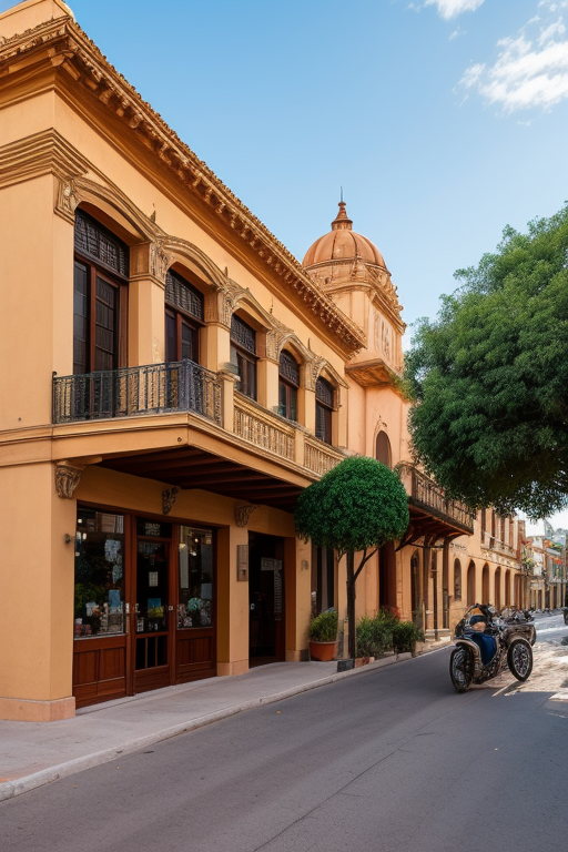 Traditional latin american architecture combined with spanish revival architecture, Cafe