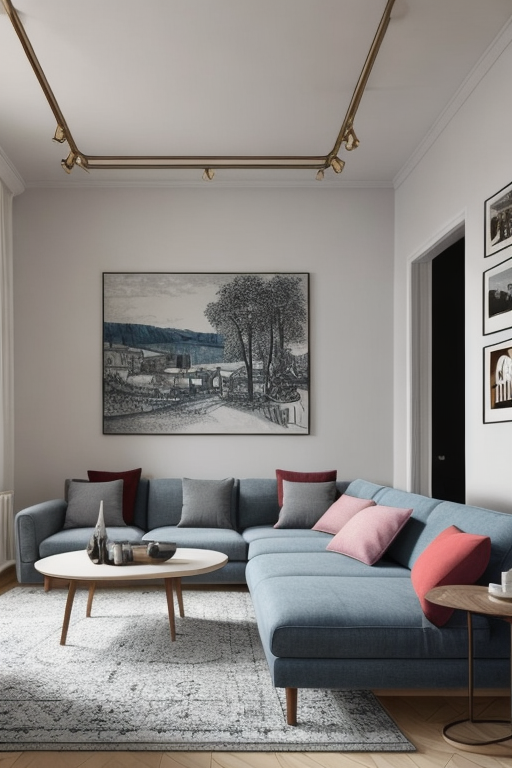 In the style of jacques couelle, Living Room