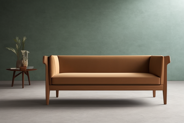 A classic italian sofa with wooden frame in a combination of spanish revival and renaissance styles, Chair