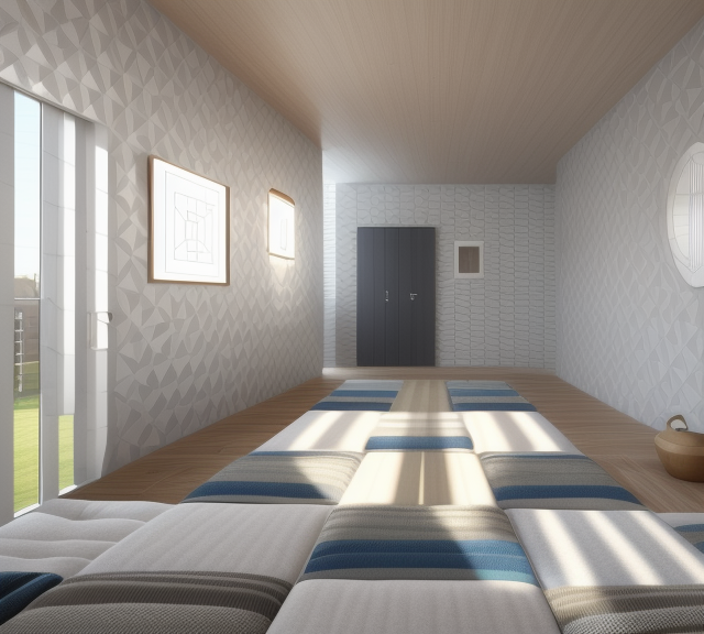 Modern design, clean lines, geometric shapes, neutral colour panel, simplicity and functionality, use of glass, steel, concrete