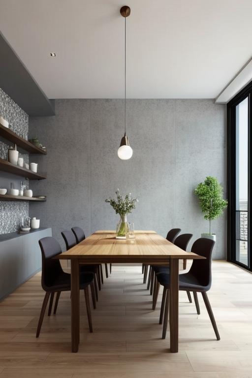 Landscape format dining room modern
