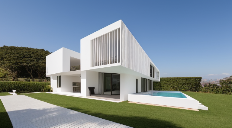 Villa, designed by Oscar Niemeyer, Modern Architecture