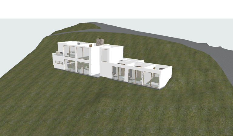 designed by Rem Koolhas, Modern Architecture, in the afternoon, in the mountains, in the desert