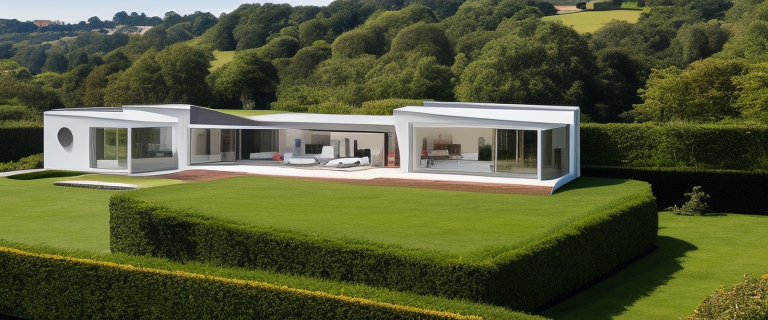 Villa, designed by Paulo mendes da rocha, , Constructivism Architecture, in the afternoon, in London