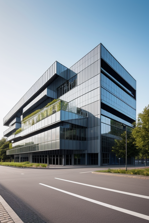 Museum, designed by Rem Koolhas, Modern Architecture, in the morning, in Berlin
