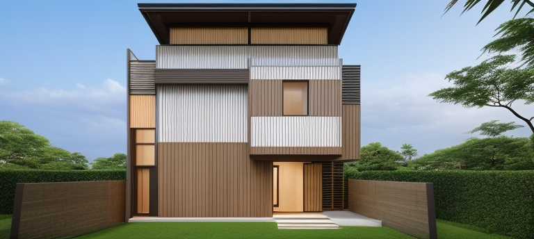 Generate a hyper-realistic render of a Contemporary and Minimalist Japanese Tropical house. The house should have a sleek and modern design, incorporating elements of Japanese architecture and tropical aesthetics. The color scheme should primarily consist of dark and wood tones to create a warm and inviting atmosphere. Pay attention to the fine details such as textures, lighting, and landscaping to bring out the realism in the render. Emphasize clean lines, minimalistic forms, and an integration of indoor and outdoor spaces to capture the essence of contemporary Japanese architecture. The tropical elements should include lush greenery, palm trees, and natural light filtering through large windows. The overall result should be a visually stunning representation that showcases the harmonious blend of contemporary design, Japanese aesthetics, and tropical ambiance, Villa, designed by Frank Lloyd Wright, Japanese architecture, in the morning, in Tokyo