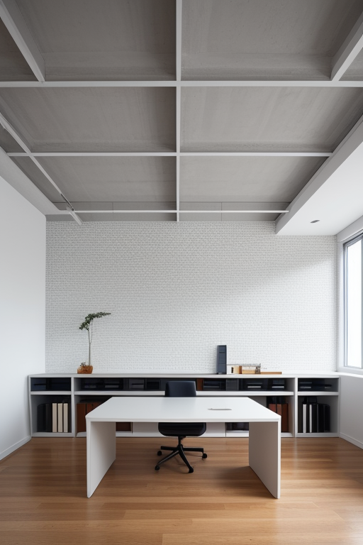 White lego brick, Office, designed by Alvar Aalto
