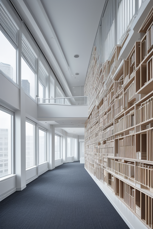 White lego brick, Office, designed by Alvar Aalto
