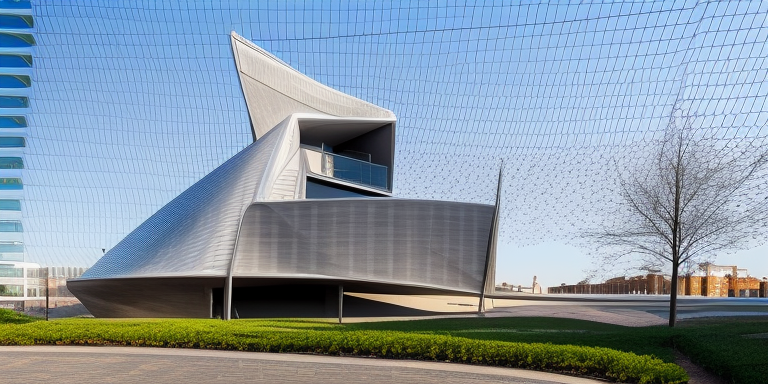 Museum, designed by Tadao Ando, Post-Modern Architecture, in the afternoon, in Barcelona