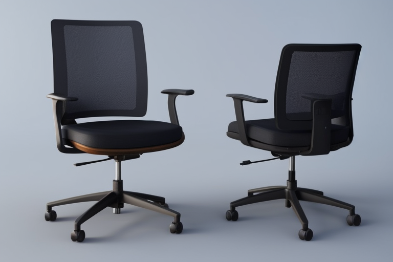 Chair, Black new 2023 design  wooden finish, Headphones