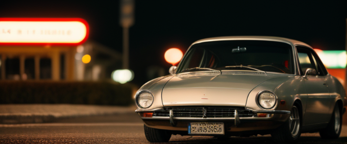 alice in wonderland with car


