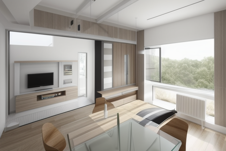 Dining Room, Modern design, clean lines, geometric shapes, neutral colour panel, simplicity and functionality, use of glass, steel, concrete