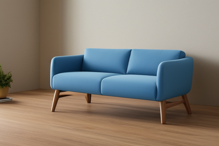 blue ,sofa , comfortable , white, Chair