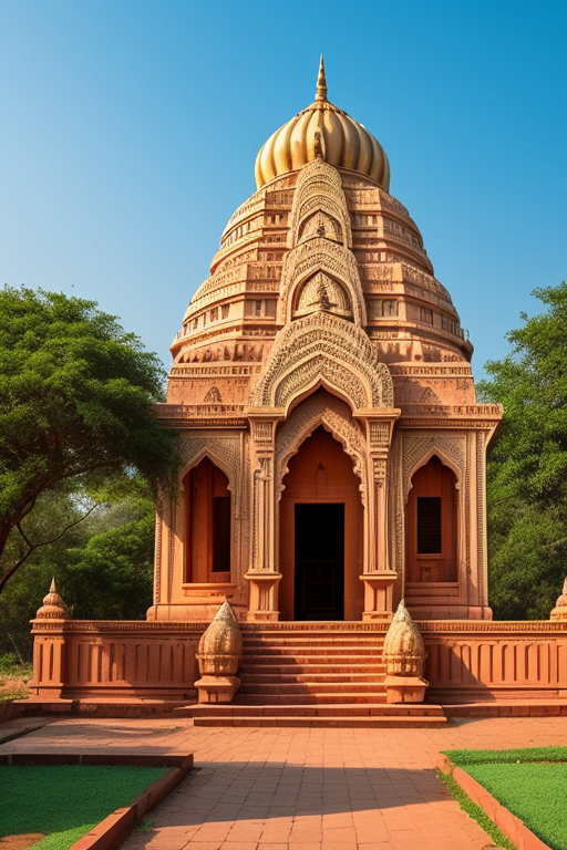south Indian temple of 1200 ad in beautiful landscape